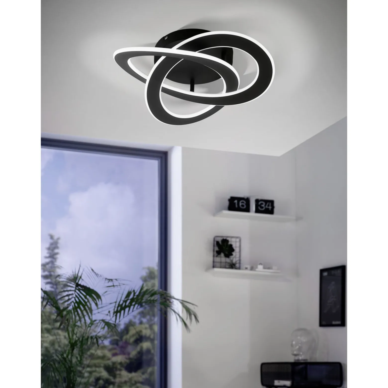 Eglo Taklampa Rolimare Aluminium Svart Vit 35W 5500lm - 840 Kallvit
