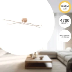 Eglo Taklampa Roncade 2 Stål Aluminium Trä 37W 4700lm - 830 Varm Vit