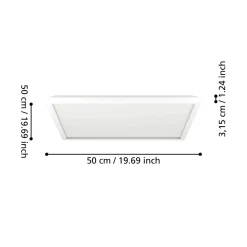 Eglo Taklampa Rovito Plast Vit 17W 2800lm - 827-865 Justerbar Vit | IP44