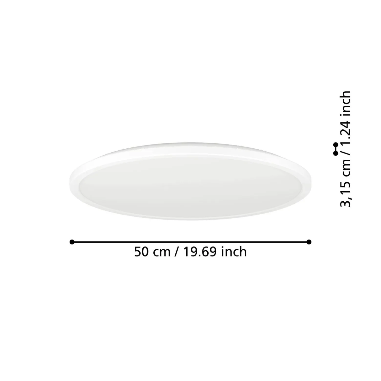 Eglo Taklampa Rovito-r Plast Vit 168W 2900lm - 827-865 Justerbar Vit | 500mm - IP44 - Dimbar