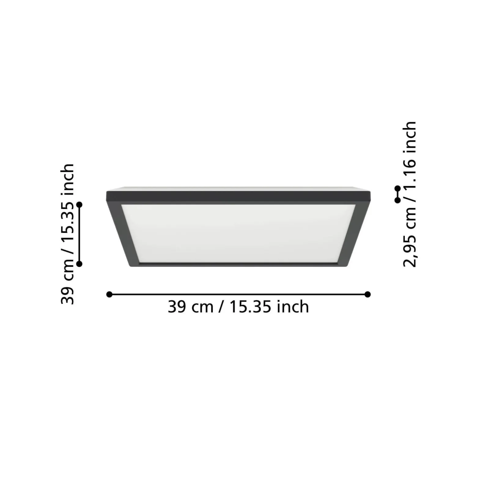 Eglo Taklampa Rovito-r Plast Svart 176W 2400lm - 827-865 Justerbar Vit | IP44 - Dimbar