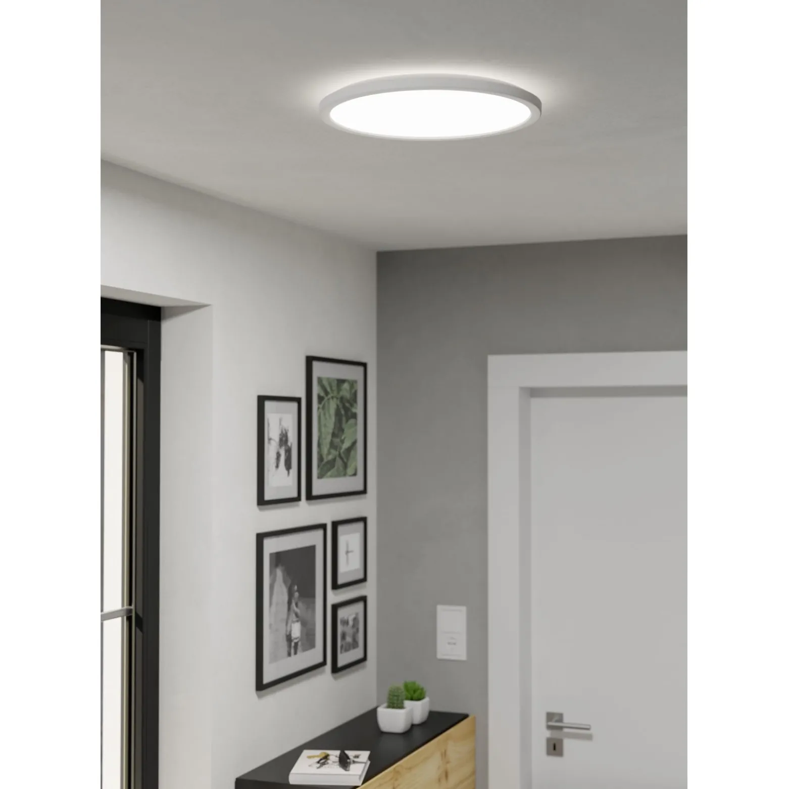 Eglo Taklampa Rovito-r Plast Vit 185W 2300lm - 827-865 Justerbar Vit | 389mm - IP44 - Dimbar