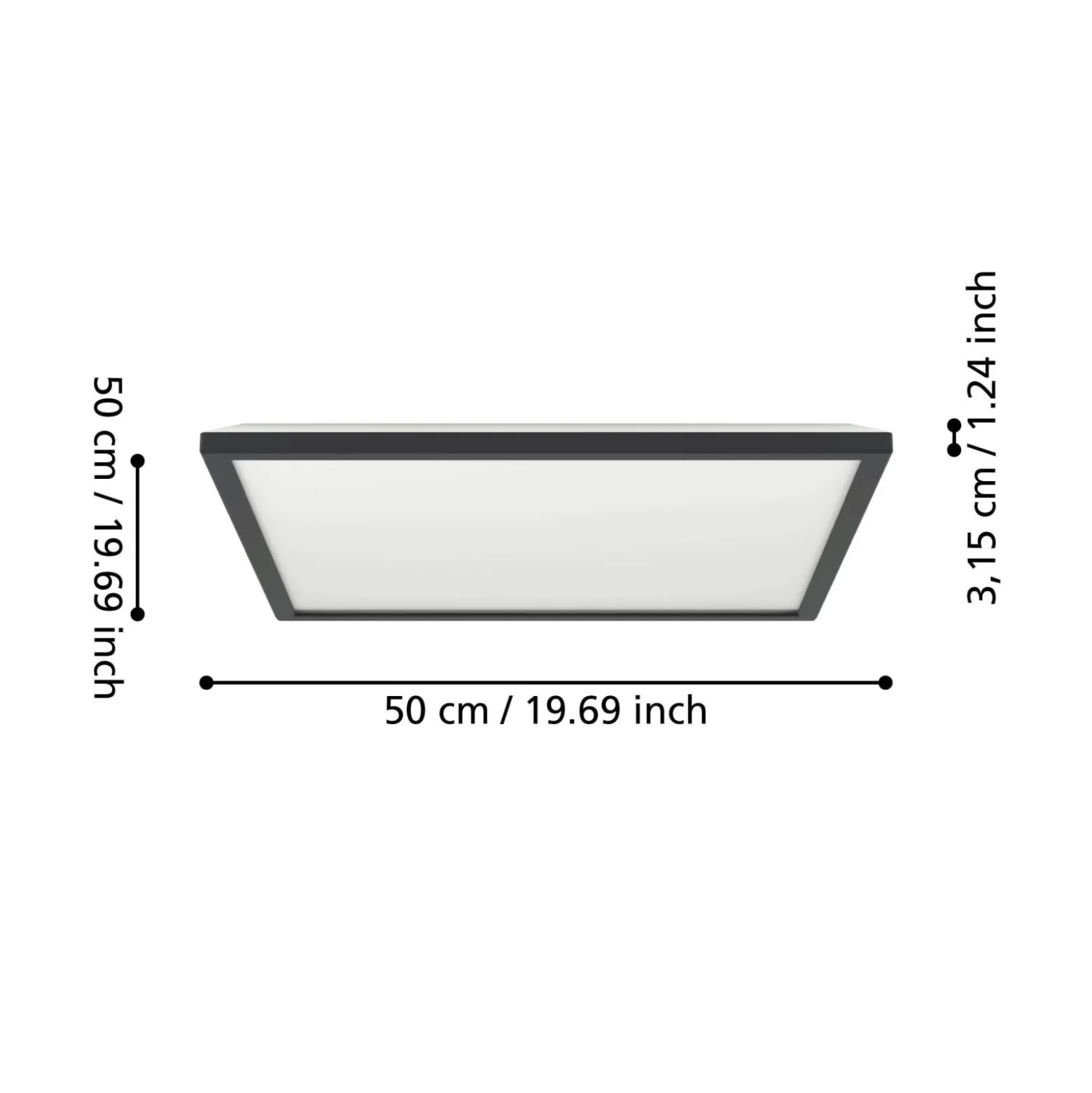 Eglo Taklampa Rovito-r Plast Svart 17W 2800lm - 827-865 Justerbar Vit | IP44 - Dimbar