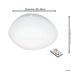 Eglo Taklampa Sileras Stål Vit 31W 4600lm - 827-865 Justerbar Vit | 600mm - Dimbar