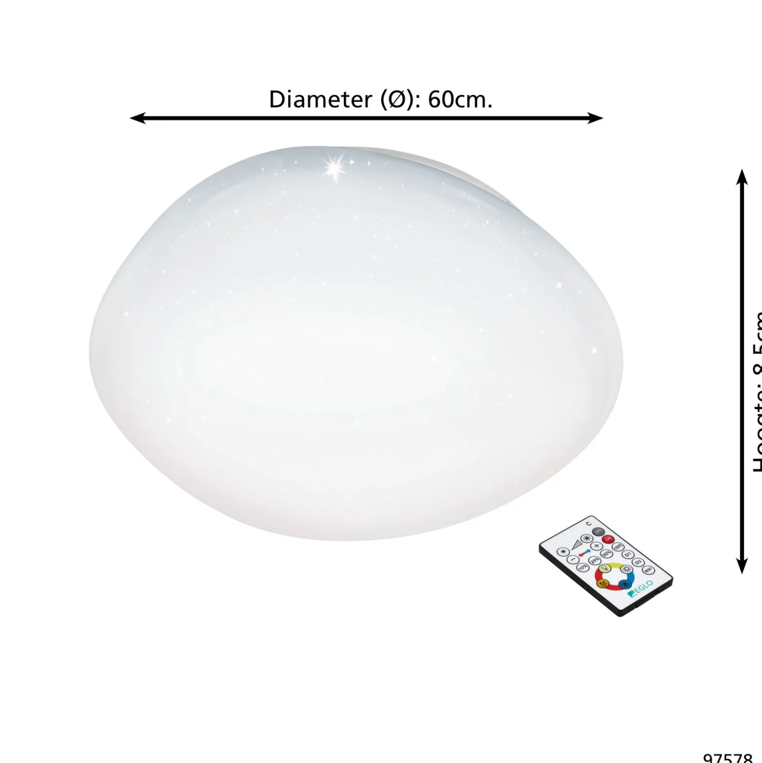 Eglo Taklampa Sileras Stål Vit 31W 4600lm - 827-865 Justerbar Vit | 600mm - Dimbar