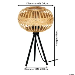 Eglo Bordslampa Amsfield 1 Stål Svart | Passande För 1x E27