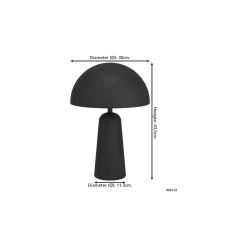 Eglo Bordslampa Aranzola Stål Svart | IP20 - Passande för 1x E27