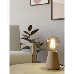 Eglo Bordslampa Asby Trä Brun | Passande För 1x E27