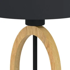 Eglo Bordslampa Basildon 1 Stål Svart Trä | Passande För 1x E27