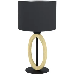 Eglo Bordslampa Basildon 1 Stål Svart Trä | Passande För 1x E27