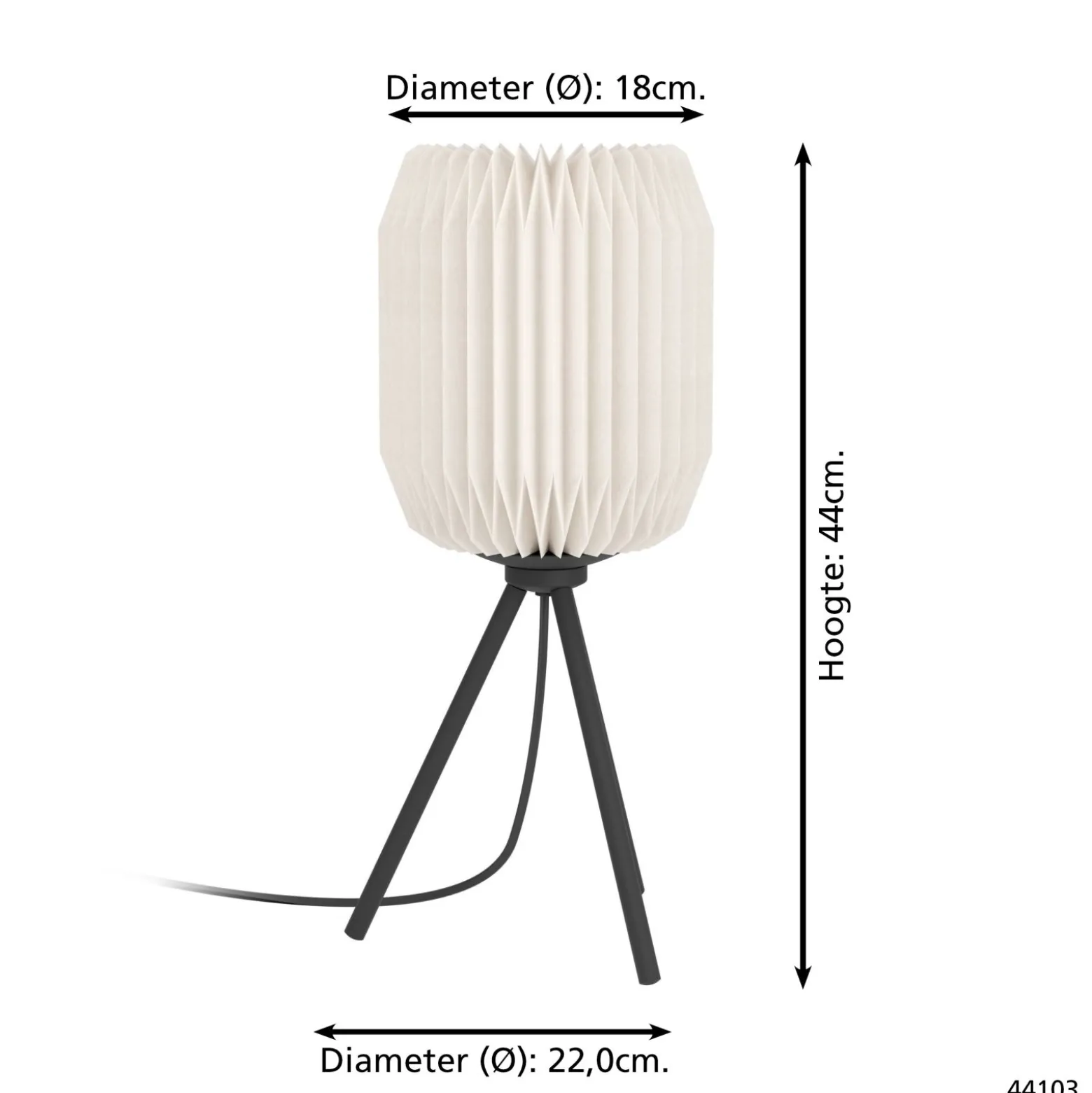 Eglo Bordslampa Belgrave Stål Svart Vit | Passande För 1x E27