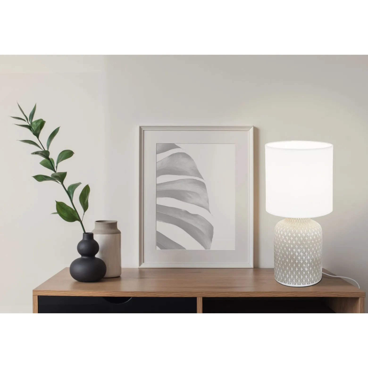 Eglo Bordslampa Bellariva Ceramic Grå | Passande För 1x E14
