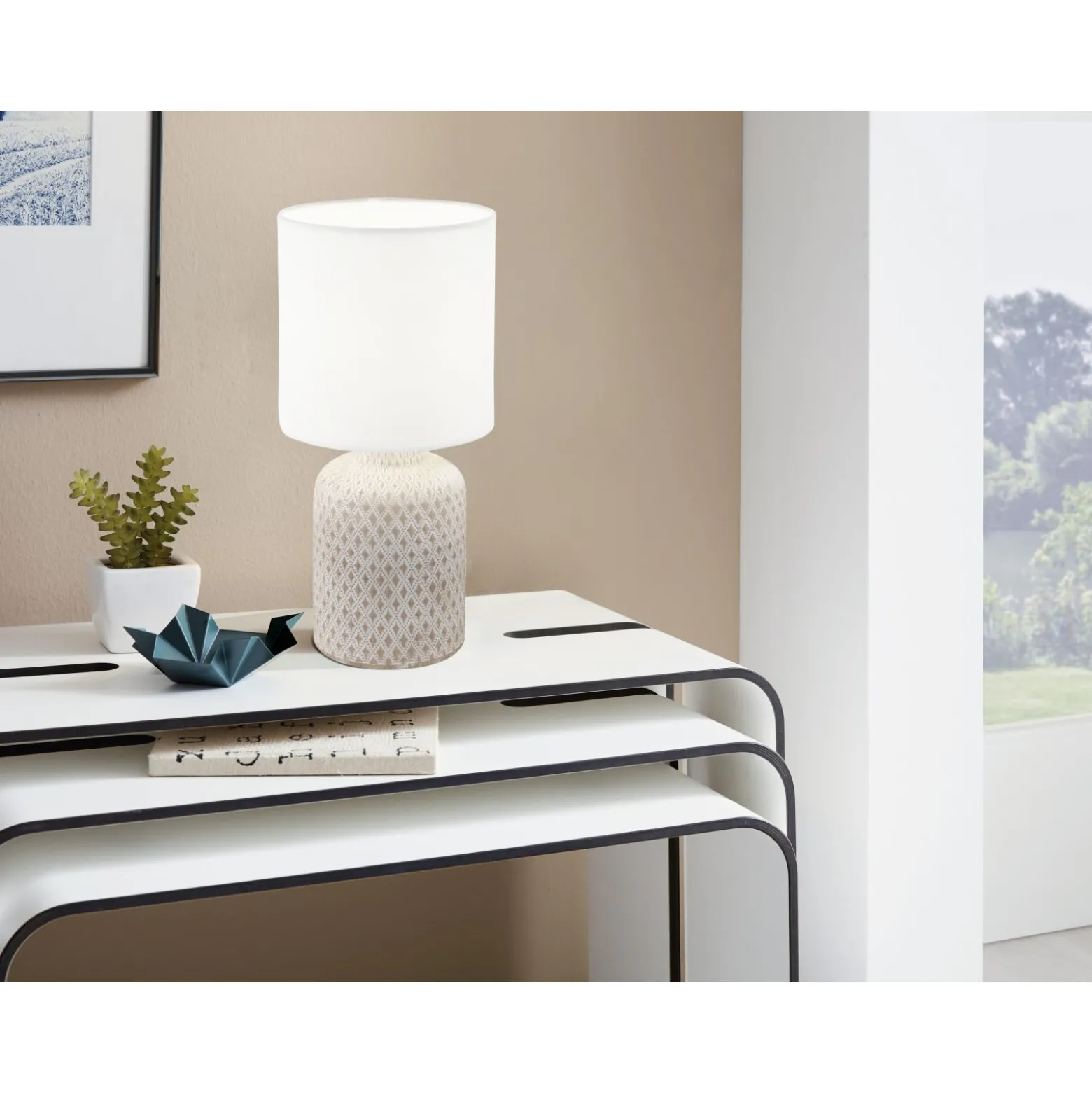 Eglo Bordslampa Bellariva Ceramic Vit | Passande För 1x E14