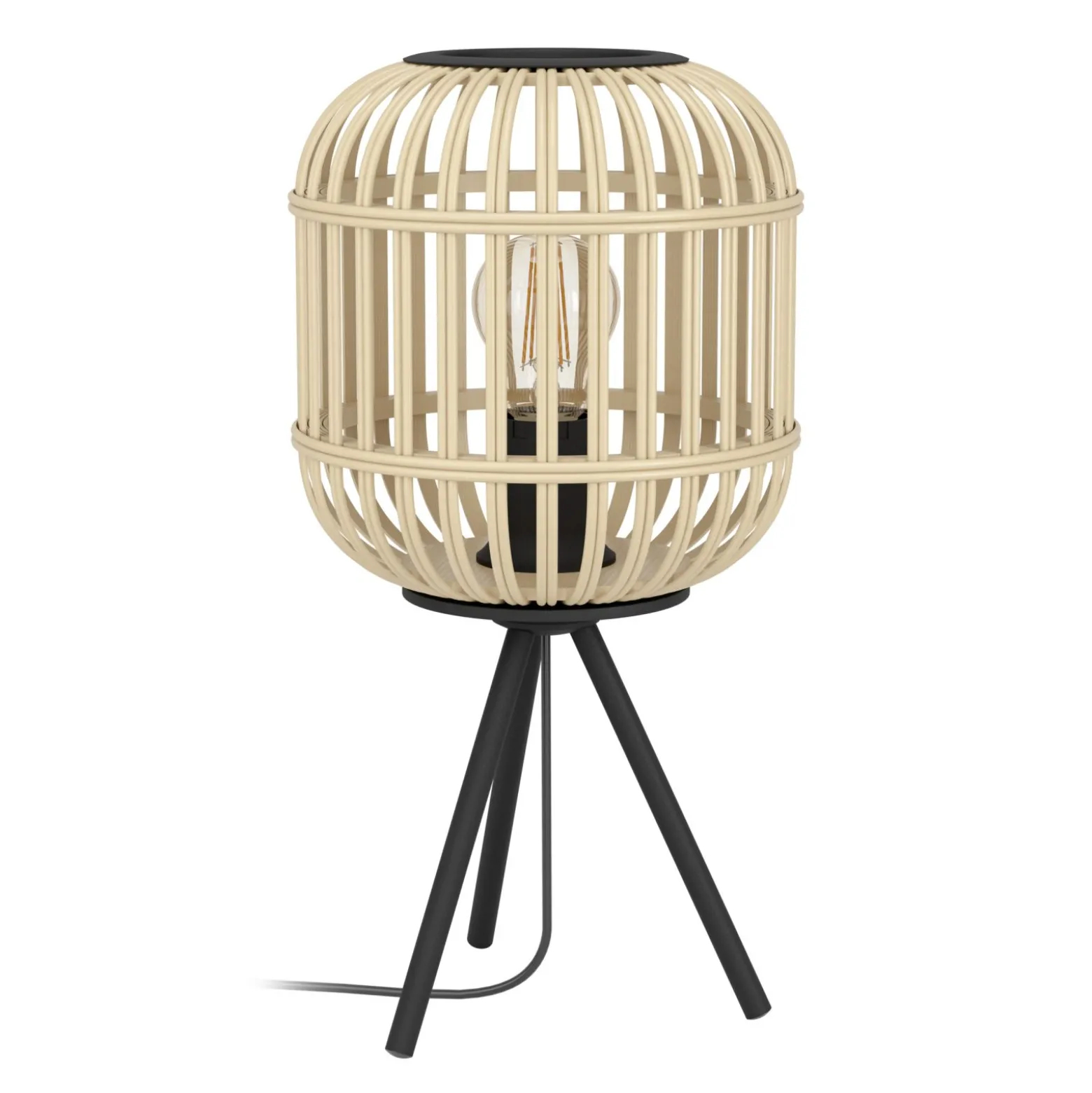 Eglo Bordslampa Bordesley Stål Svart Trä | Passande För 1x E27