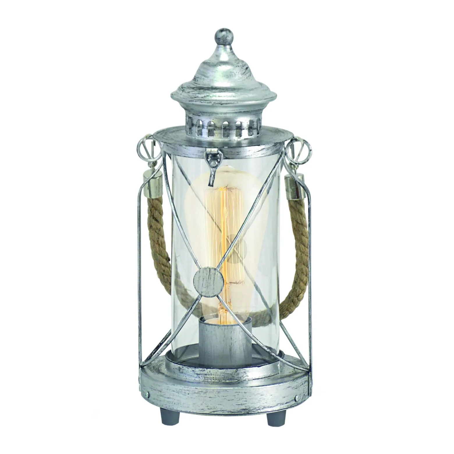 Eglo Bordslampa Bradford Stål Silver | Passande För 1x E27