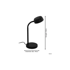 Eglo Bordslampa Cabales Svart 4.6W 490lm - 830 Varm Vit | IP20