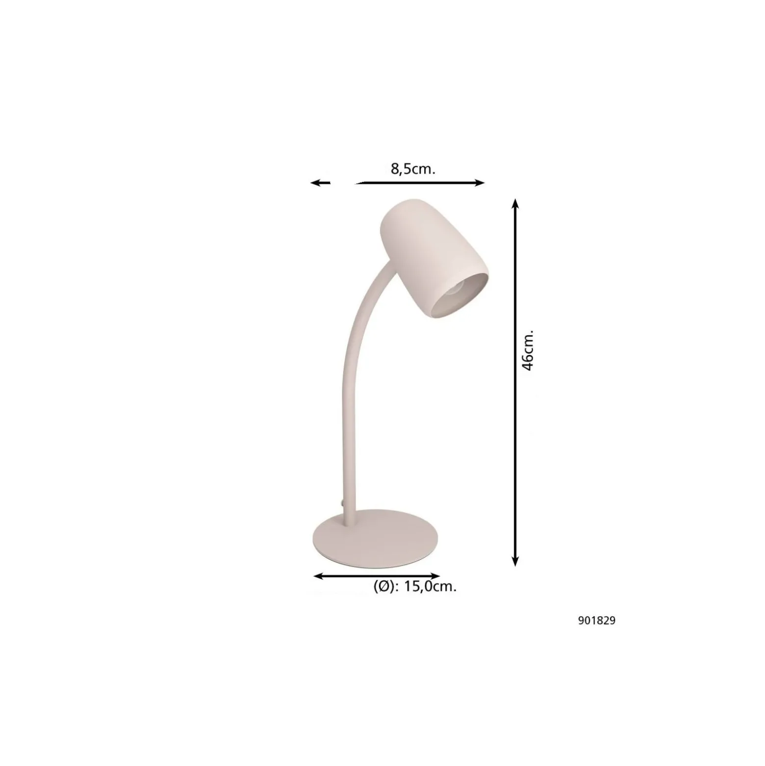 Eglo Bordslampa Carlo Stål Sandig | Passande för 1x E14