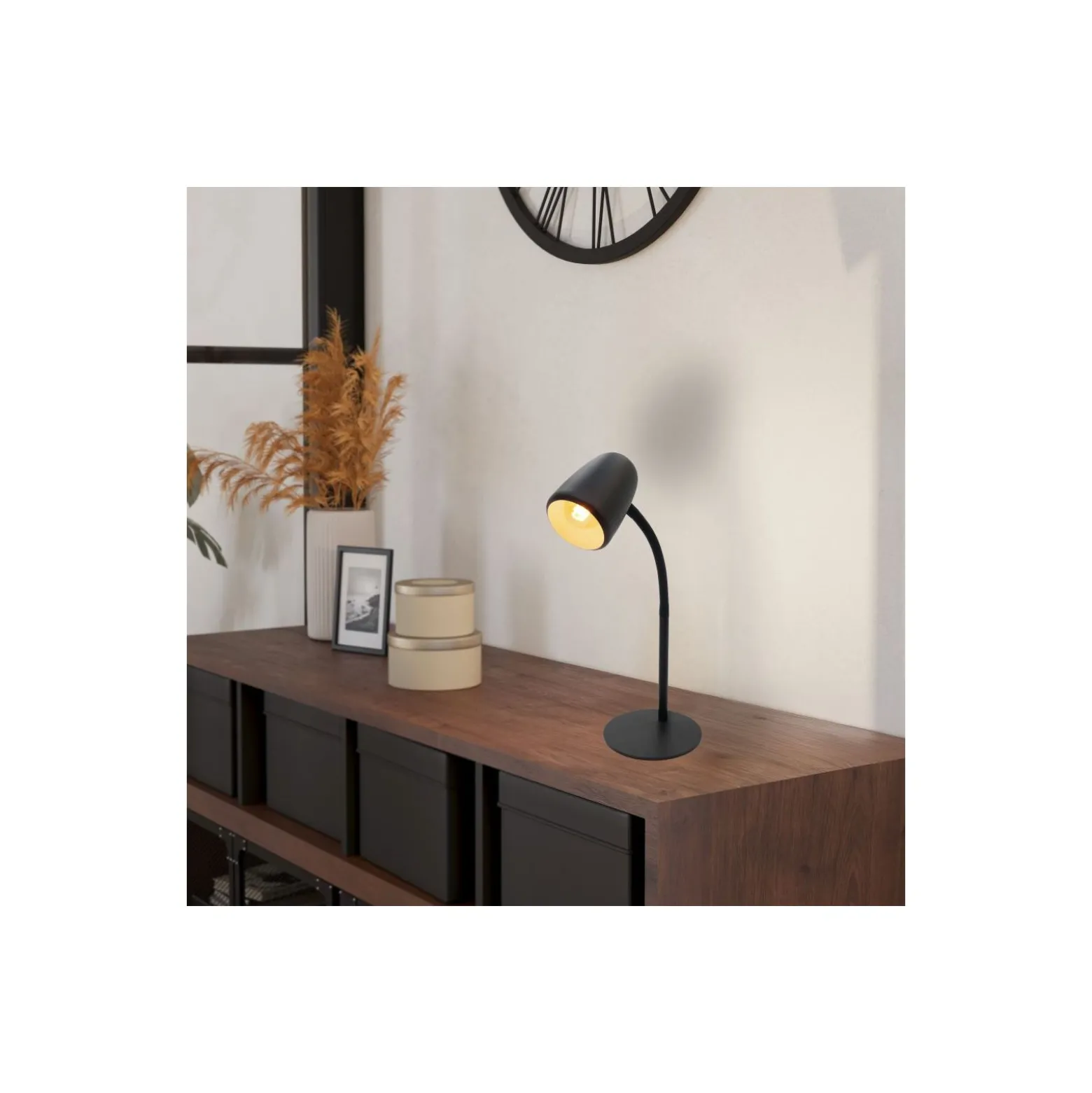 Eglo Bordslampa Carlo Stål Svart | Passande för 1x E14