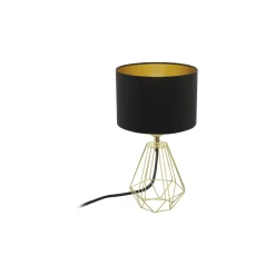Eglo Bordslampa Carlton 2 Stål Guld Svart | IP20 - Passande för 1x E14