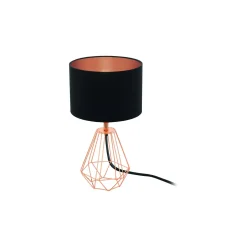 Eglo Bordslampa Carlton 2 Stål Koppar Svart | IP20 - Passande för 1x E14