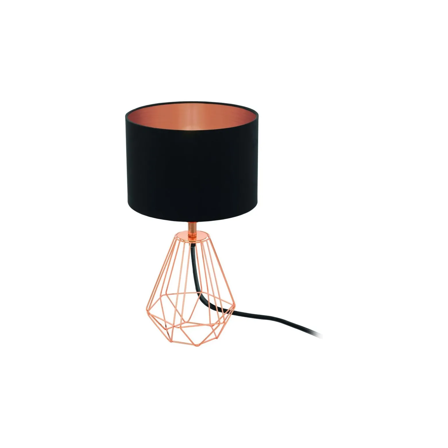 Eglo Bordslampa Carlton 2 Stål Koppar Svart | IP20 - Passande för 1x E14