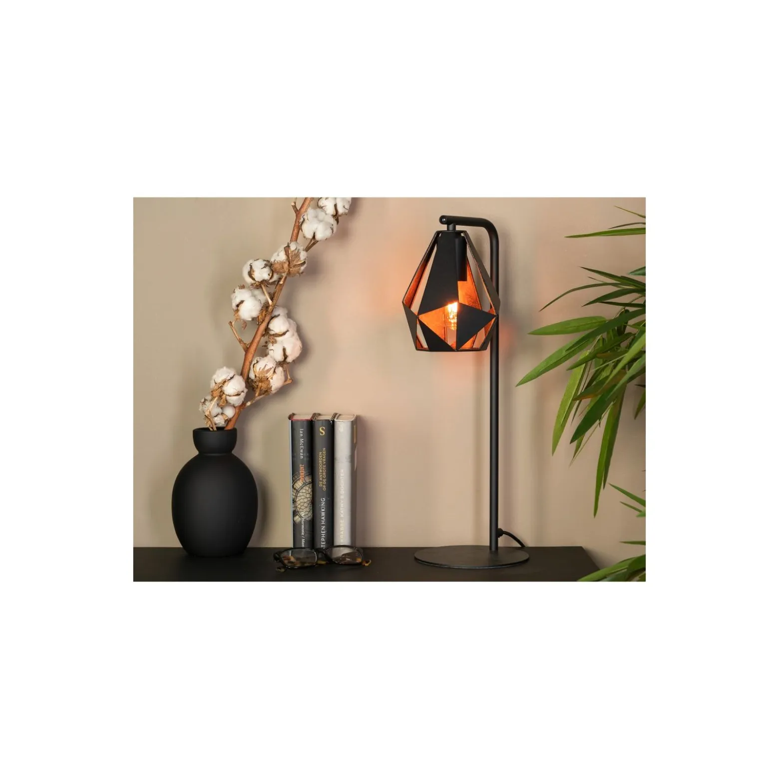 Eglo Bordslampa Carlton 4 Stål Svart Koppar | IP20 - Passande för 1x E27