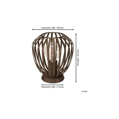 Eglo Bordslampa Espinal Stål Bronze | IP20 - Passande för 1x E27