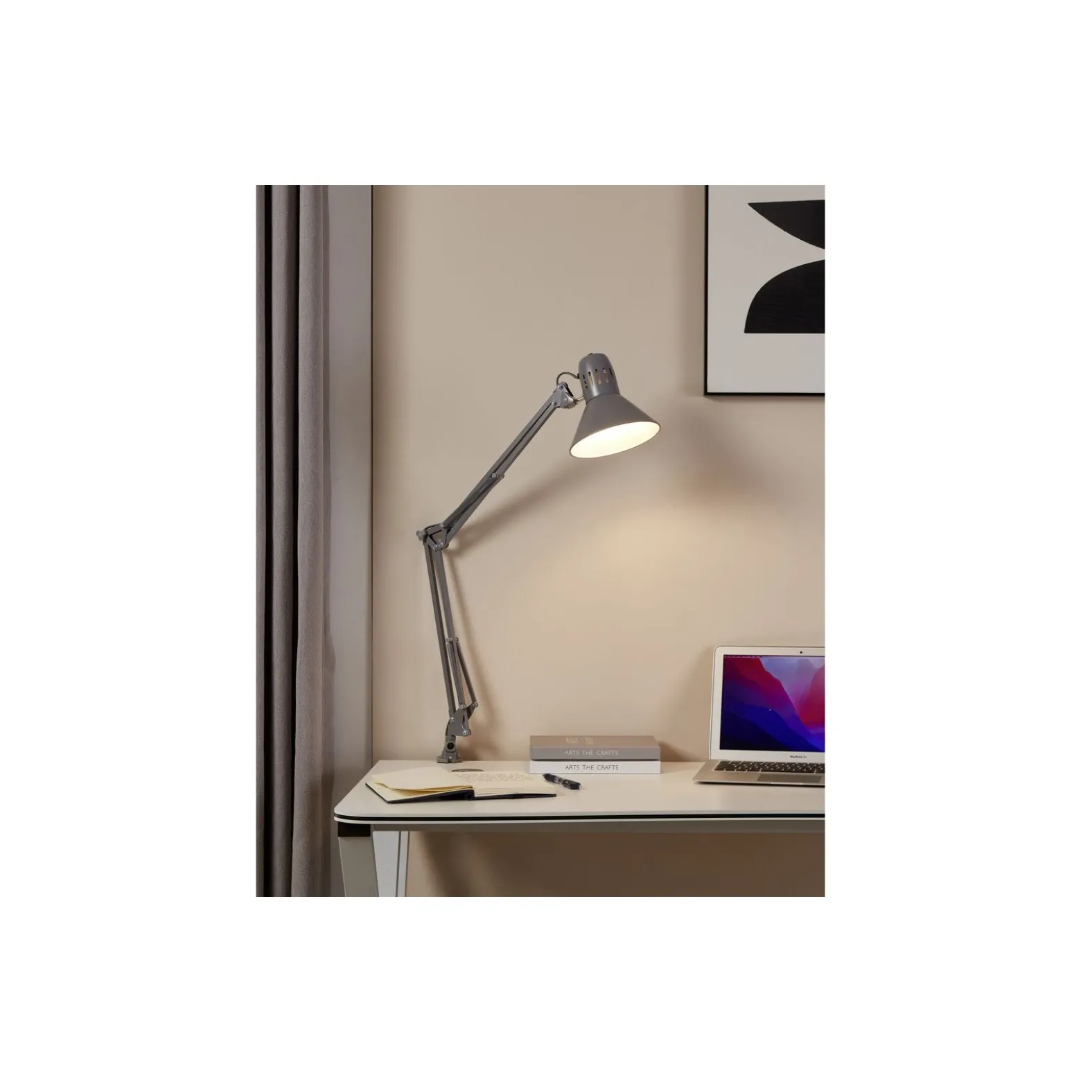 Eglo Bordslampa Firmo Stål Silver | IP20 - Passande för 1x E27