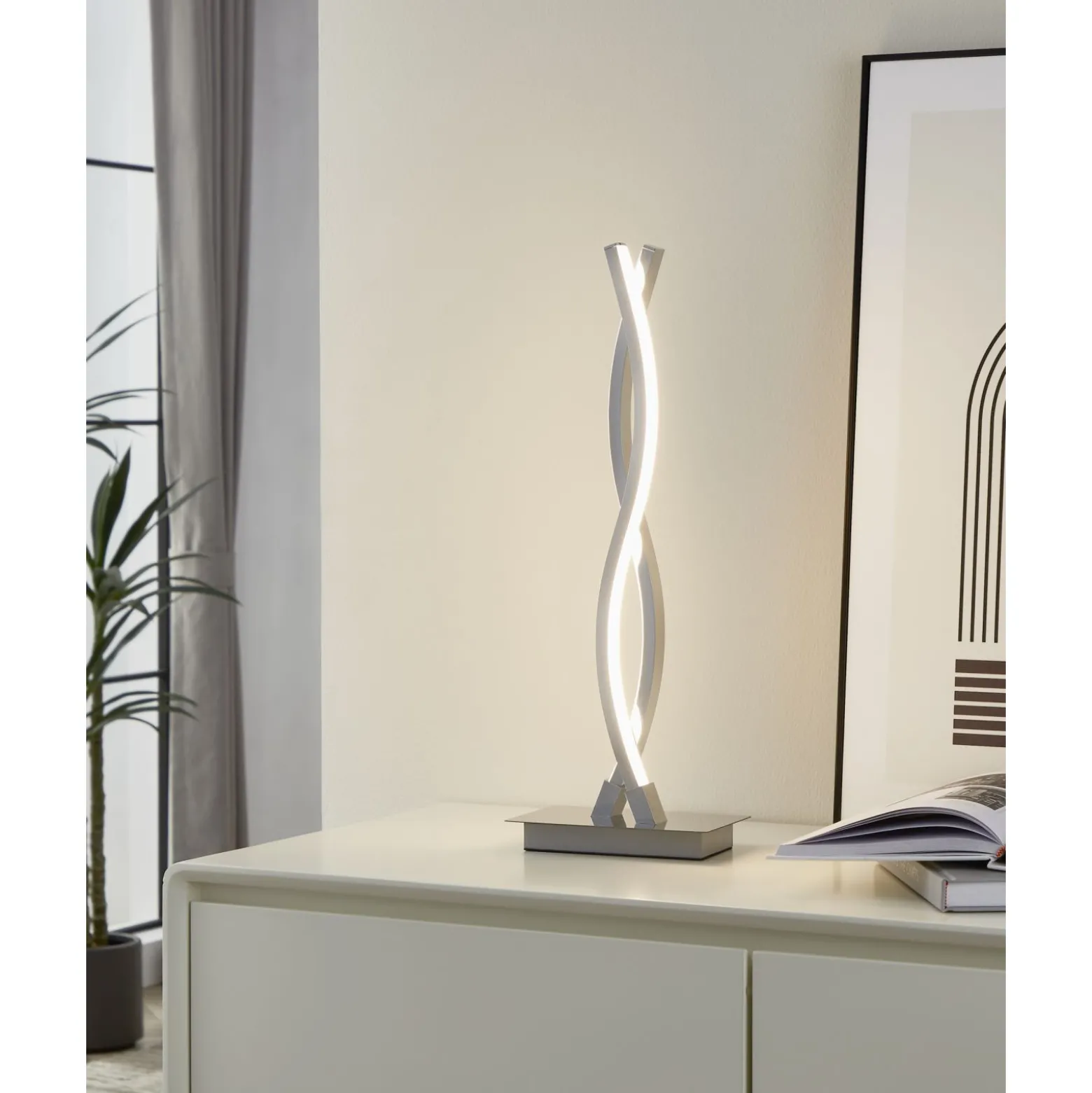 Eglo Bordslampa Lasana 2 Stål Krom 11W 1280lm - 830 Varm Vit