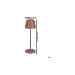 Eglo Bordslampa Mannera Aluminium Rostig 2W 200lm - 830 Varm Vit | IP54 - Touch Dimbar - USB-C