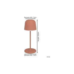 Eglo Bordslampa Mannera-S Aluminium Apelsin 1W 170lm - 825-830-840 CCT | IP54 - Touch Dimbar