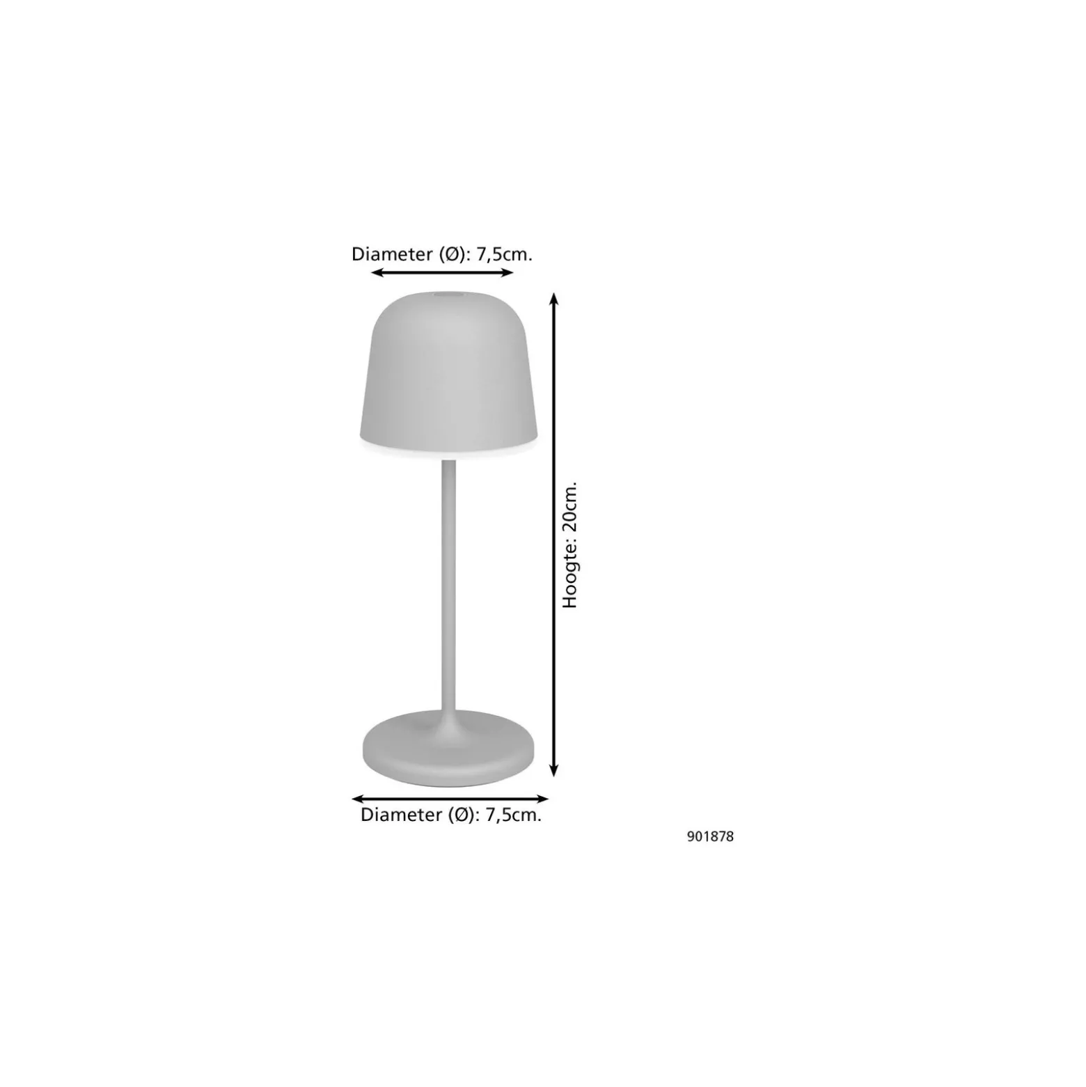 Eglo Bordslampa Mannera-S Aluminium Grå 1W 170lm - 825-830-840 CCT | IP54 - Touch Dimbar - USB-C