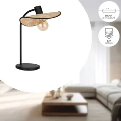 Eglo Bordslampa Marywell Stål Svart | Passande För 1x E27
