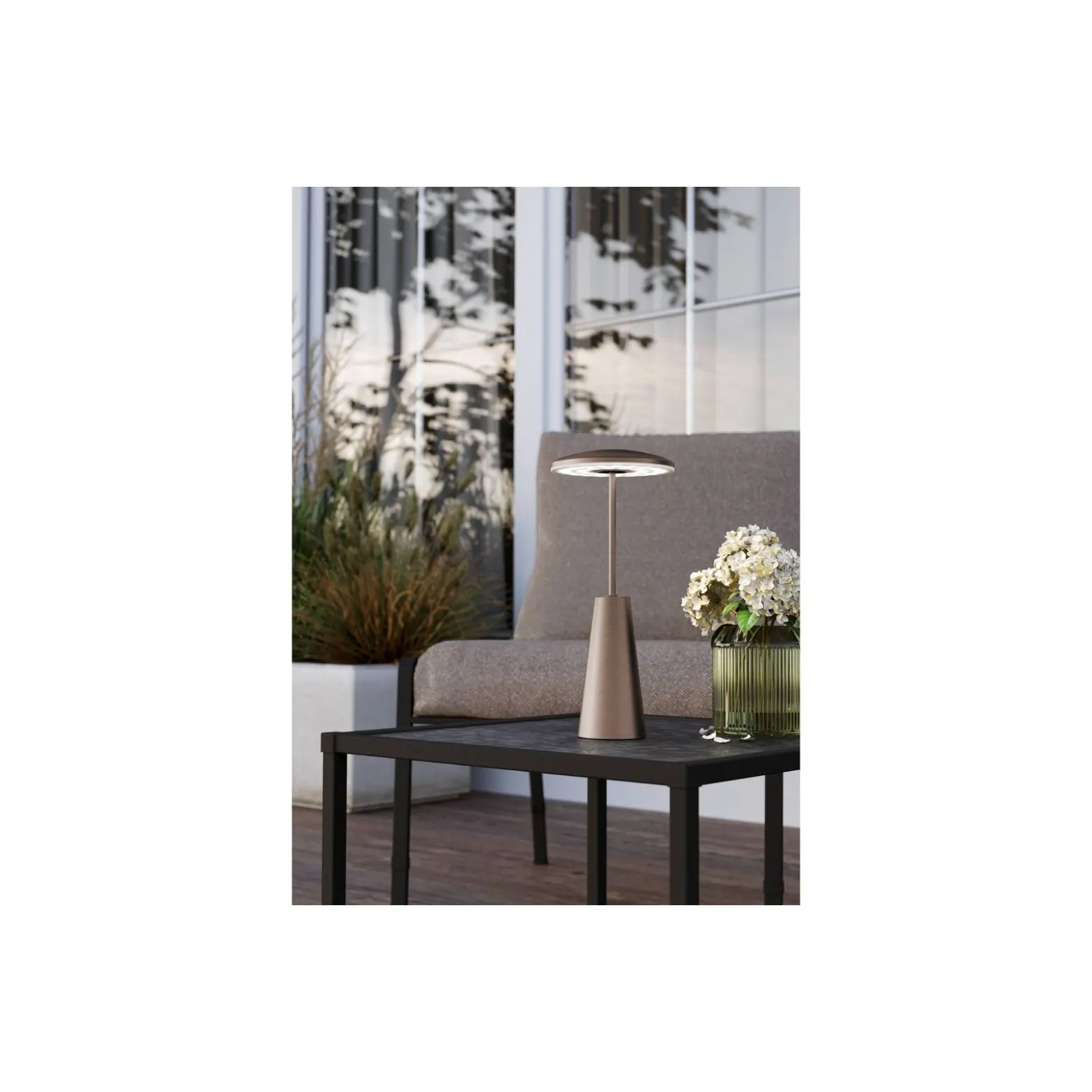 Eglo Bordslampa Piccola Stål Bronze 2W 270lm - 824-830-840 CCT | IP54 - Touch Dimbar - USB-C