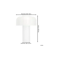Eglo Bordslampa Ponente Stål Vit 2W 250lm - 824-840 Justerbar Vit | IP54 - Touch Dimbar