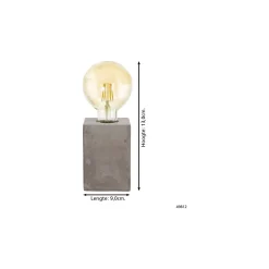 Eglo Bordslampa Prestwick Betong Grå | IP20 - Passande för 1x E27