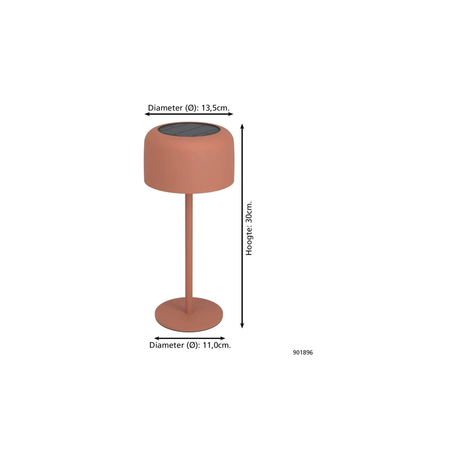 Eglo Bordslampa Roccanova Solar Stål Apelsin 2W 270lm - 830 Varm Vit | IP44 - Touchdimmerbar - USB-C