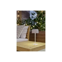 Eglo Bordslampa Roccanova Solar Stål Vit 2W 270lm - 830 Varm Vit | IP44 - Touchdimmerbar - USB-C