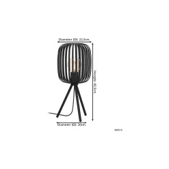 Eglo Bordslampa Romazzina Stål Svart | IP20 - Passande för 1x E27