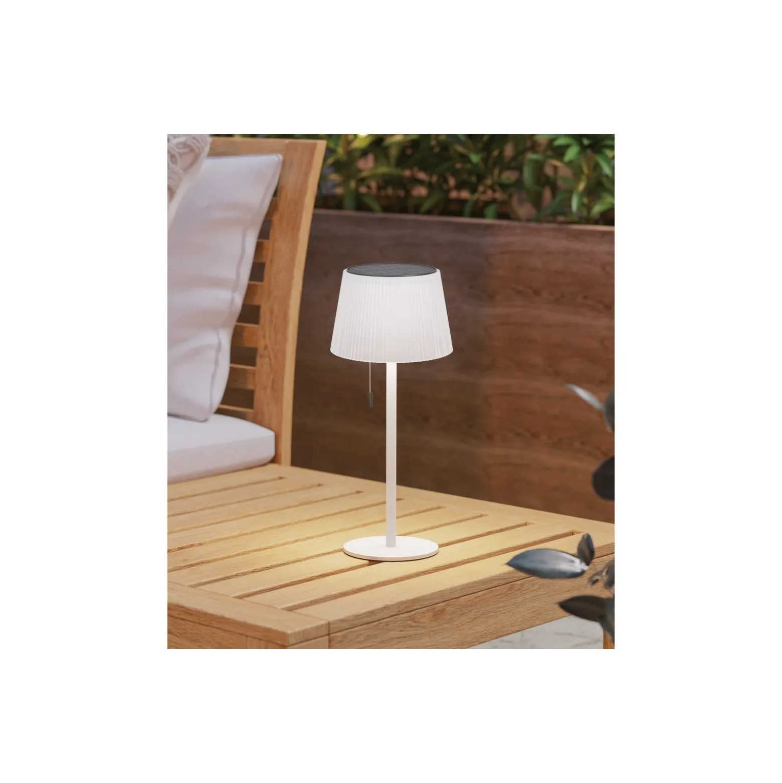 Eglo Bordslampa Scordiano Solar Stål Vit 2W 220lm - 830-840-865 CCT | IP44 - USB-C