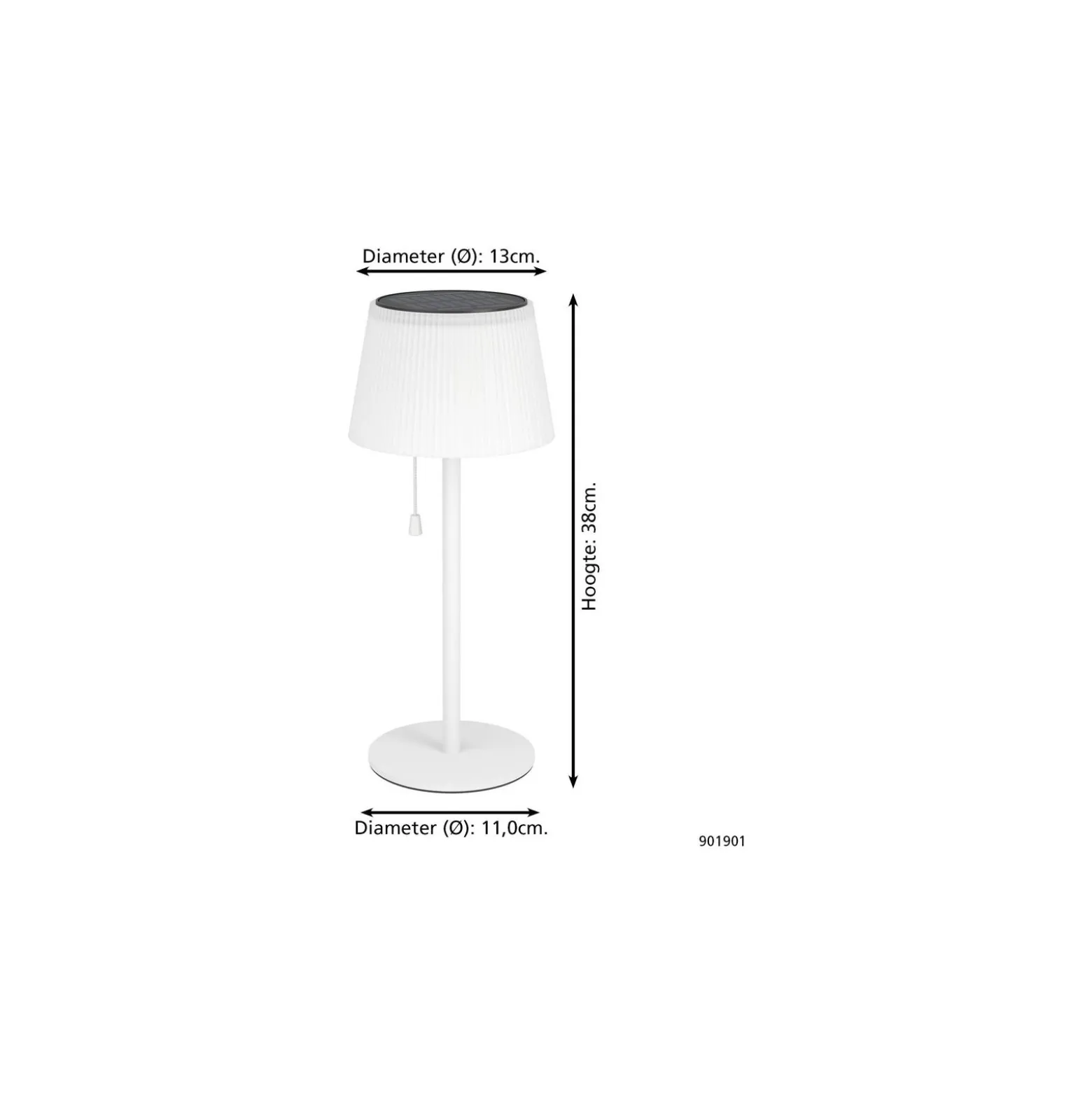 Eglo Bordslampa Scordiano Solar Stål Vit 2W 220lm - 830-840-865 CCT | IP44 - USB-C