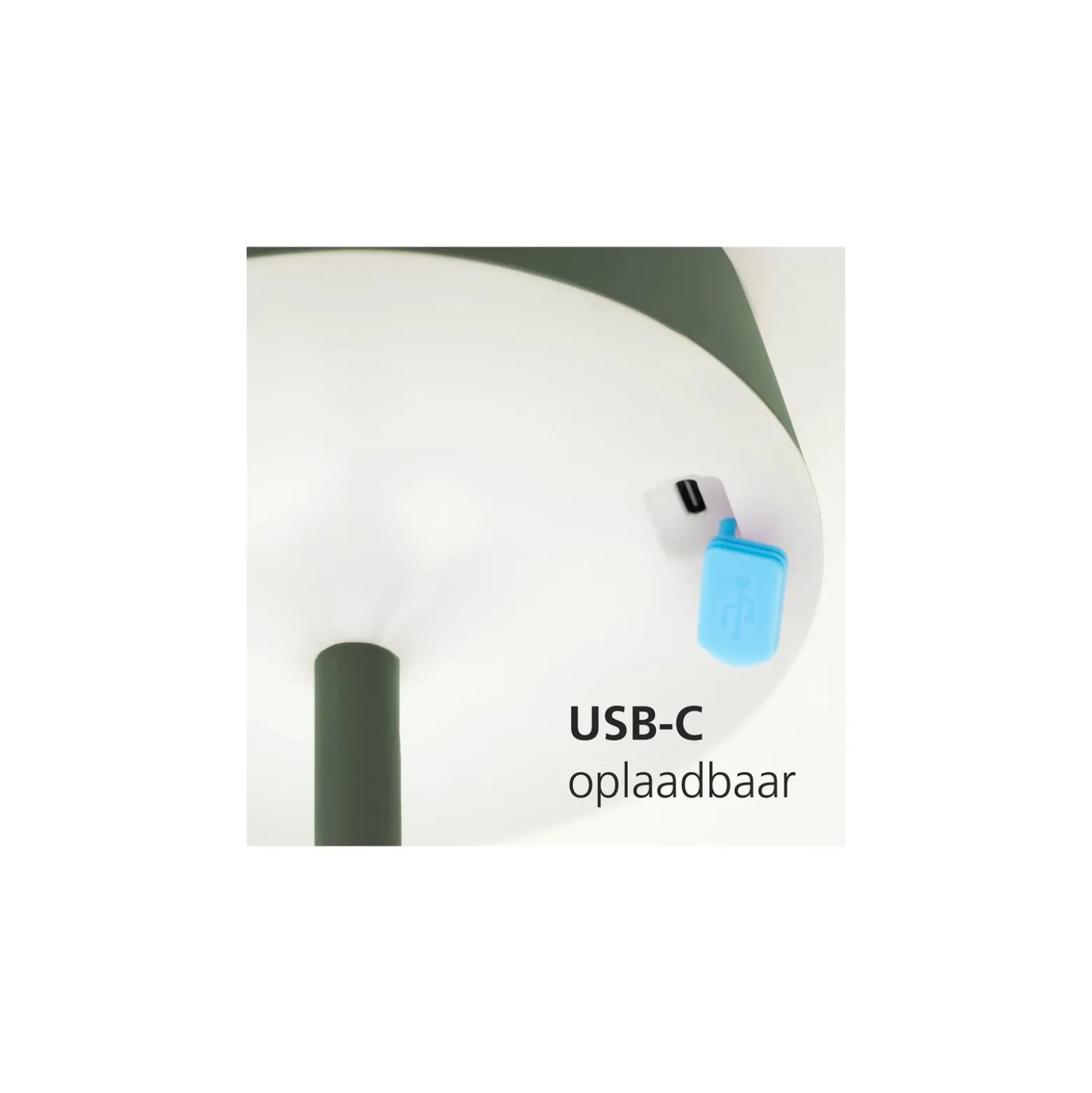 Eglo Bordslampa Simeri Solar Stål Grön 3W 250lm - 830-860 Justerbar Vit | IP44 - Touchdimmerbar - USB-C