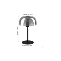 Eglo Bordslampa Solo 2 Stål Svart | IP20 - Passande för 1x E27
