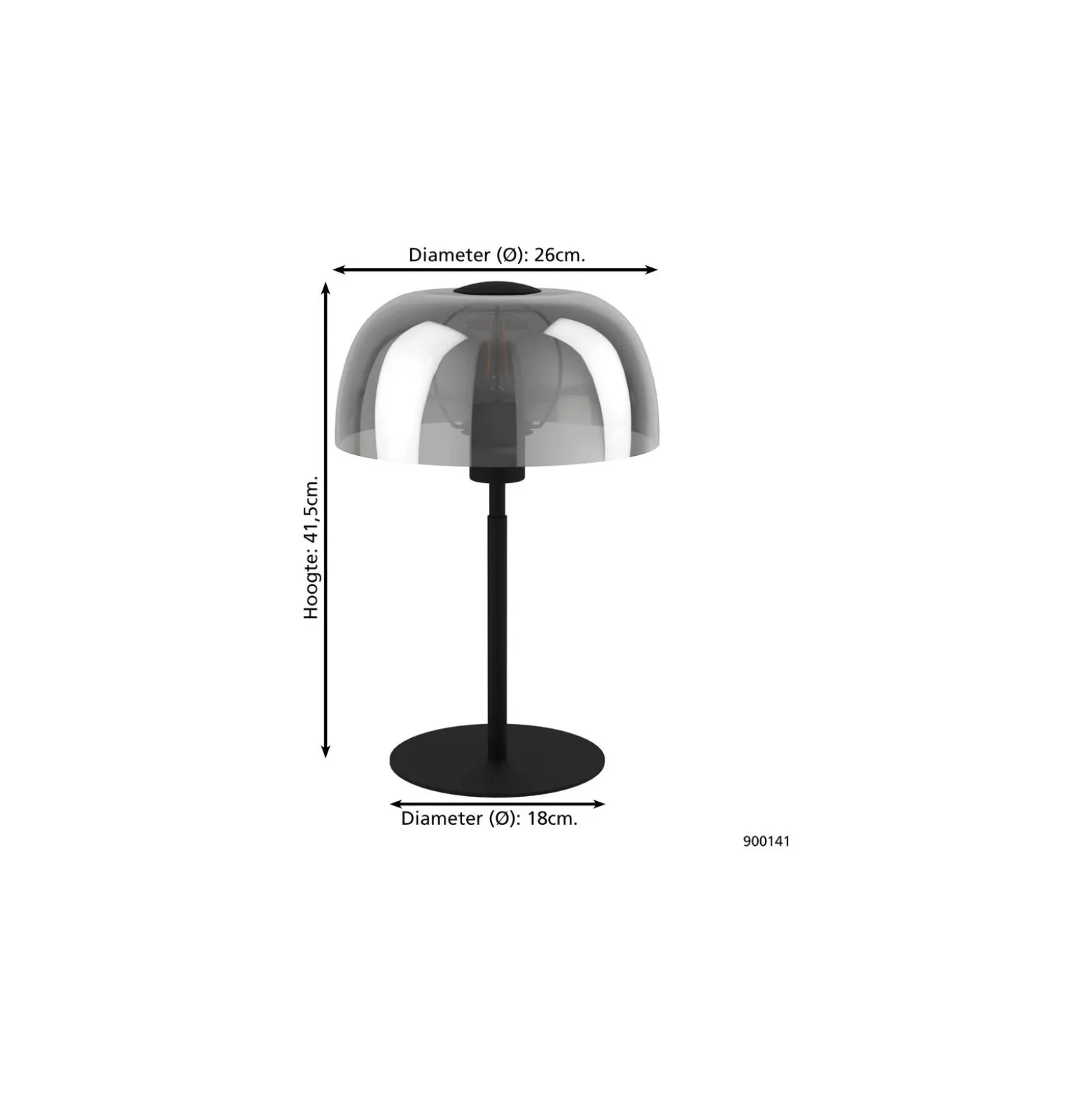 Eglo Bordslampa Solo 2 Stål Svart | IP20 - Passande för 1x E27