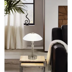 Eglo Bordslampa Solo Stål Vit | Dimbar - Passande För 1x E14