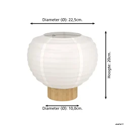Eglo Bordslampa Summerhill Trä Stål Brun | Passande För 1x E27