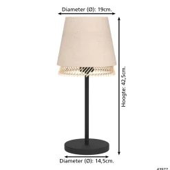 Eglo Bordslampa Tabley Stål Svart | Passande För 1x E27