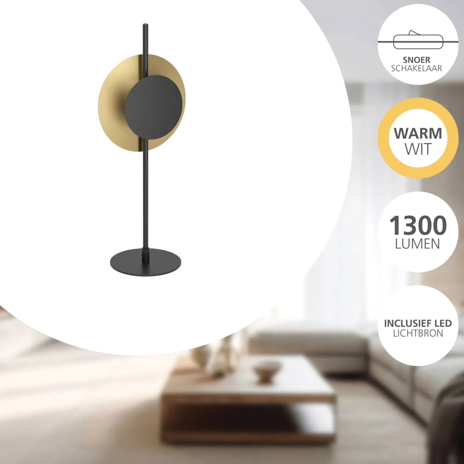 Eglo Bordslampa Tocina Stål Svart 11W 1300lm - 830 Varm Vit