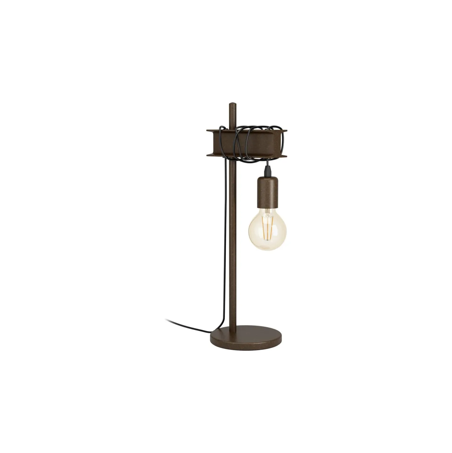 Eglo Bordslampa Townshend 4 Stål Brun Svart | IP20 - Passande för 1x E27