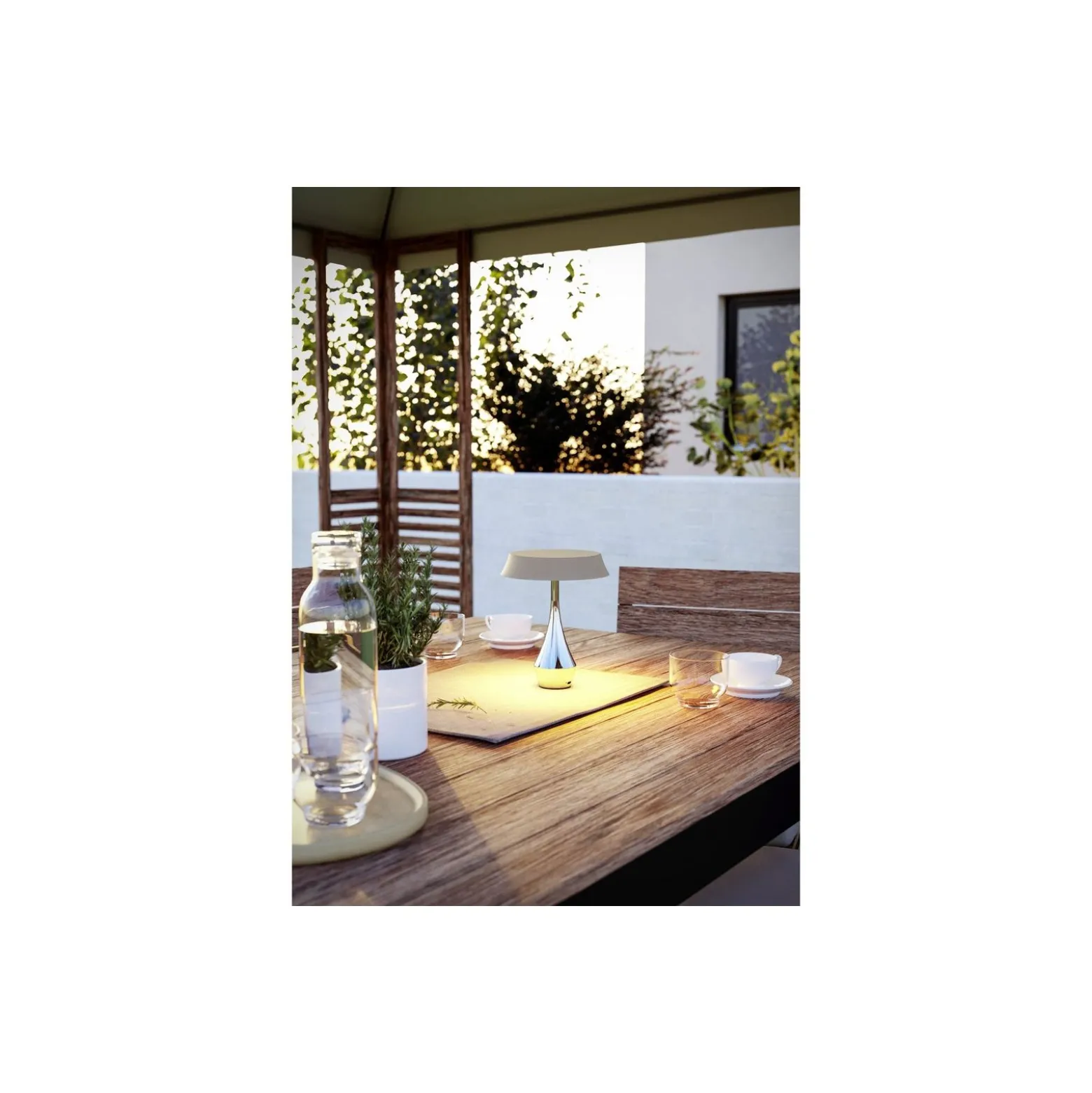 Eglo Bordslampa Turcio Stål Krom 5W 310lm - 825-830-840 CCT | IP44 - Touch Dimbar - USB-C